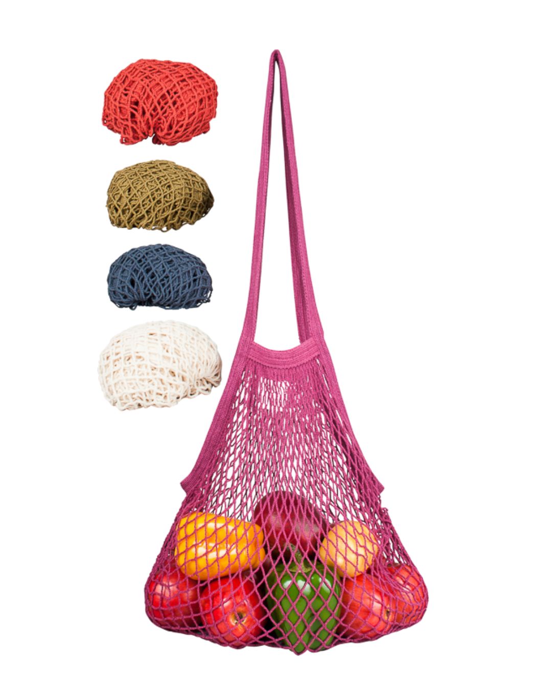 Natural Cotton Long Handle String Bag | Variety Sets.