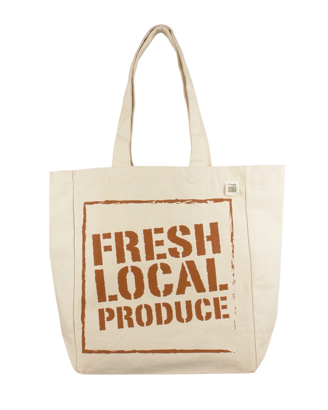 Recycled Cotton Fresh Produce Tote | Pocket & Side Gusset.