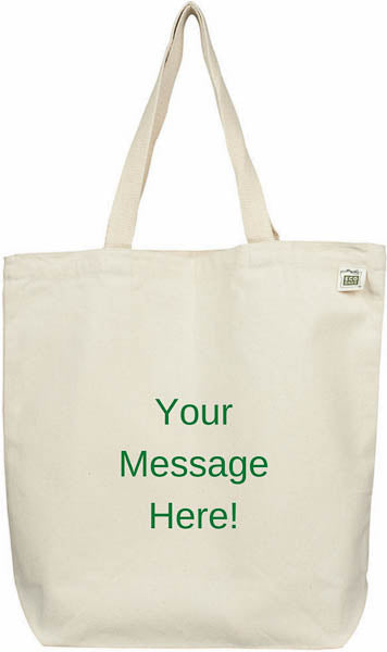 Recycled Canvas Book Tote - Custom Print