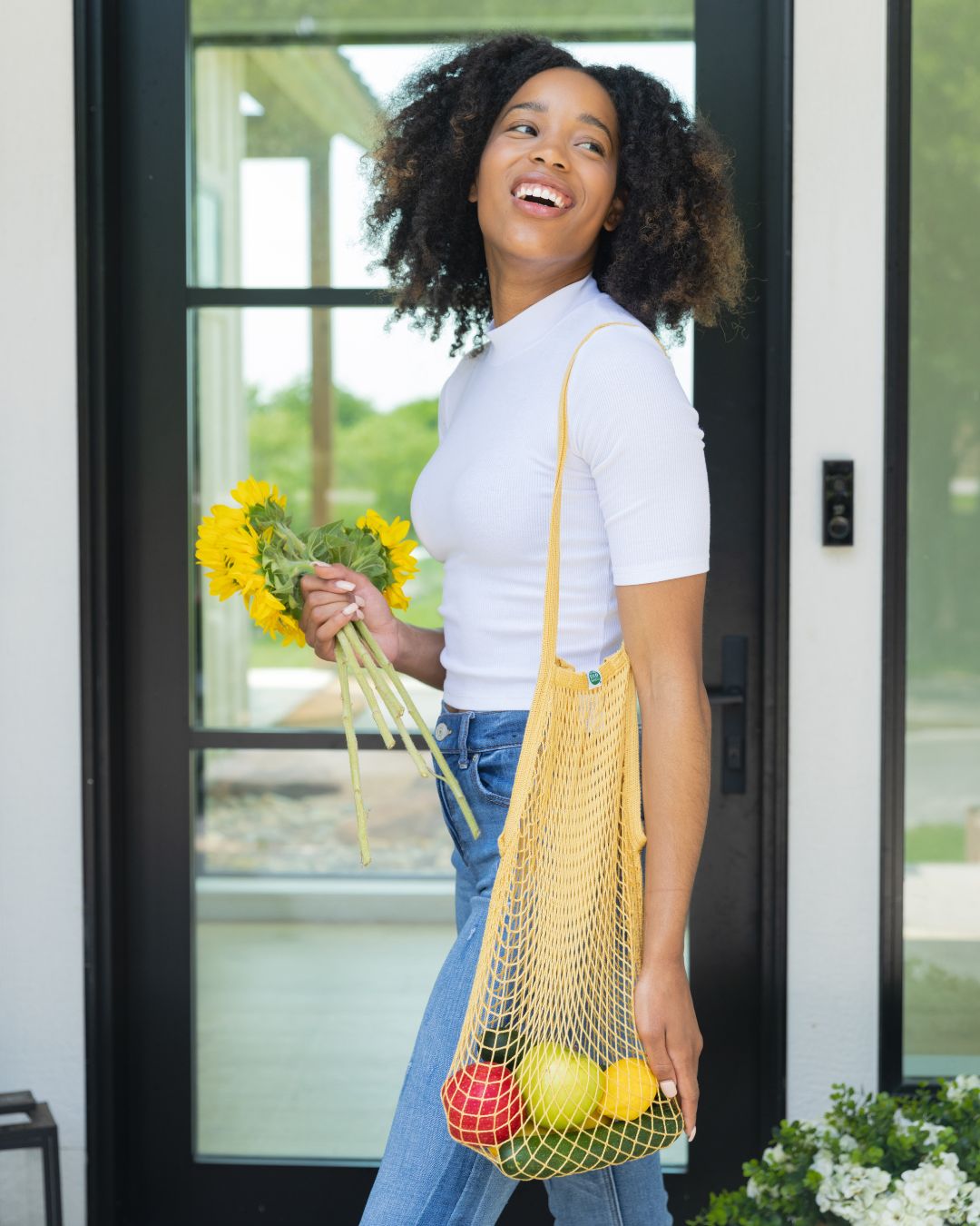 Cellulose Dual Handle String Bag.