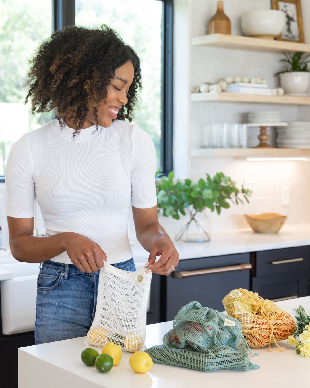 Packaged Cellulose Reusable Produce Bags | 3 Pack.