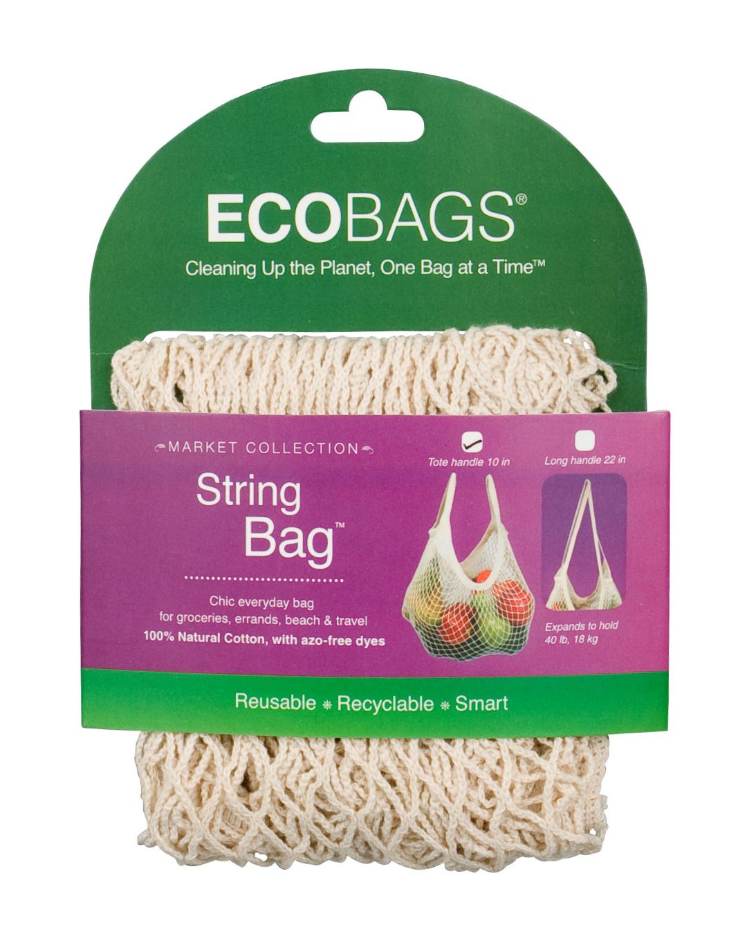 Natural Cotton Tote Handle String Bag | Retired Packaging.