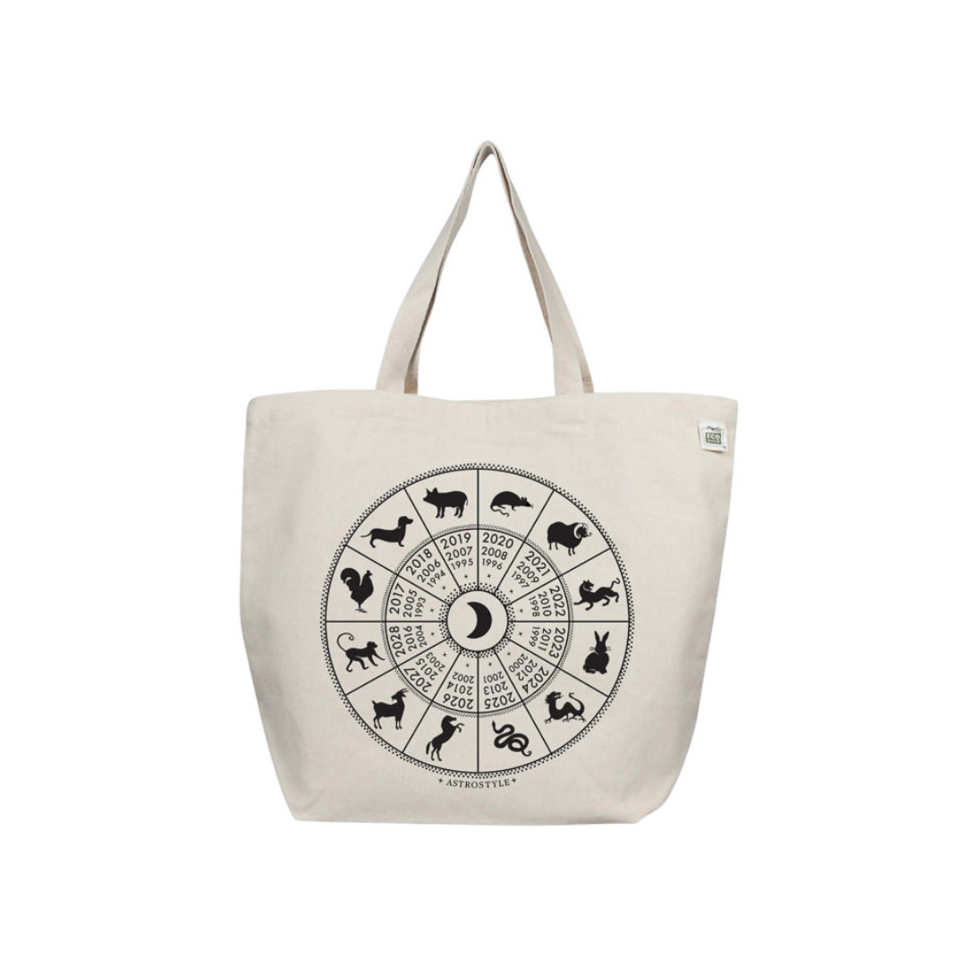 ECOBAGS & Astrostyle Chinese Zodiac 100% Recycled Cotton Tote