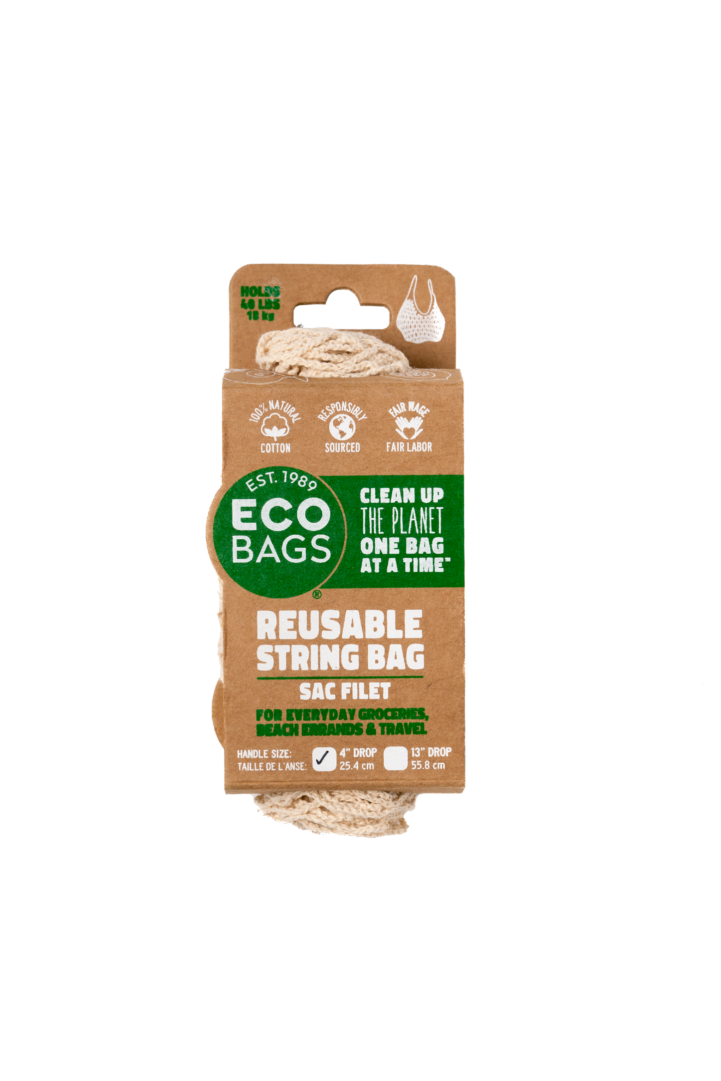 Packaged String Bag - Long Handle