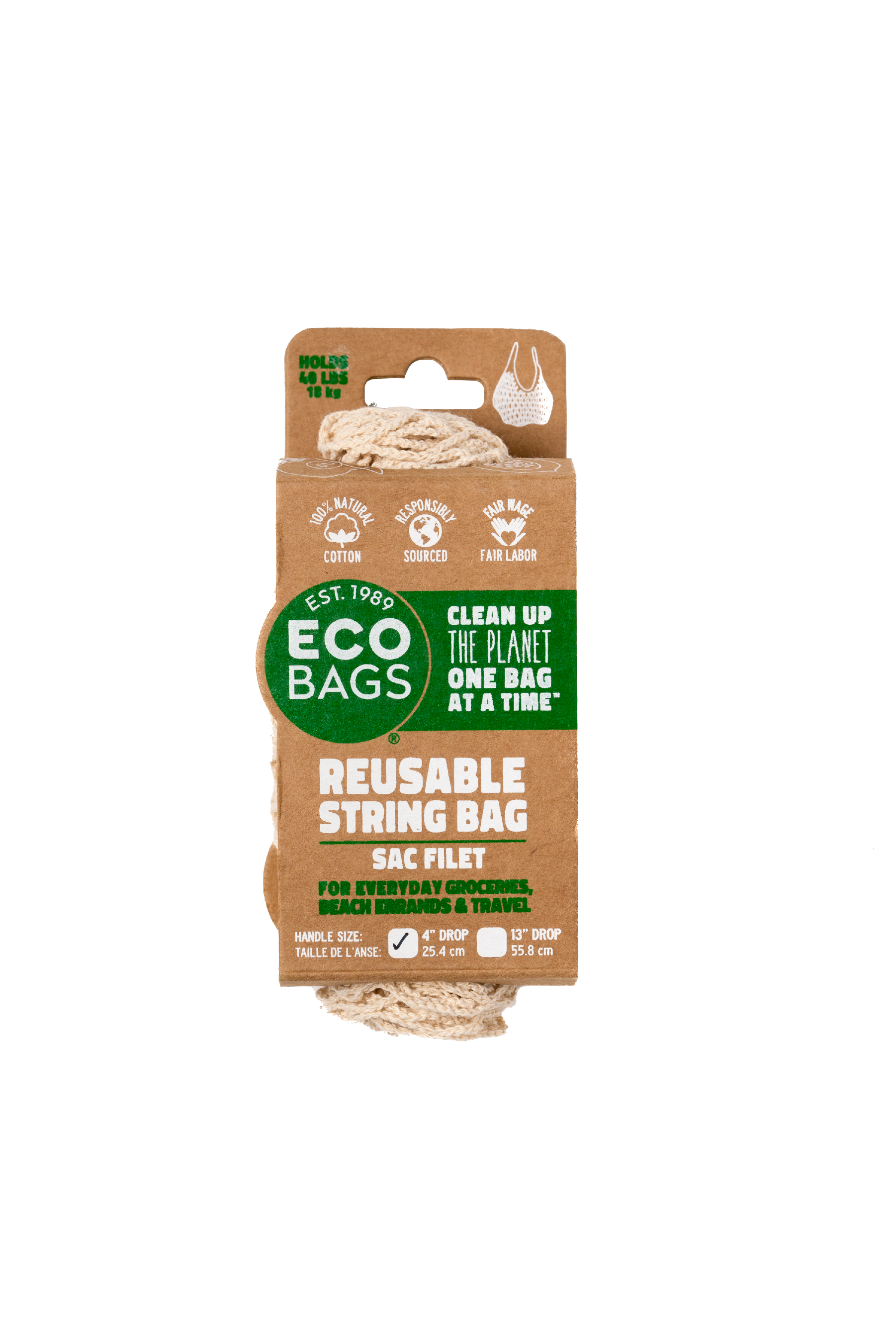 Packaged String Bag - Long Handle